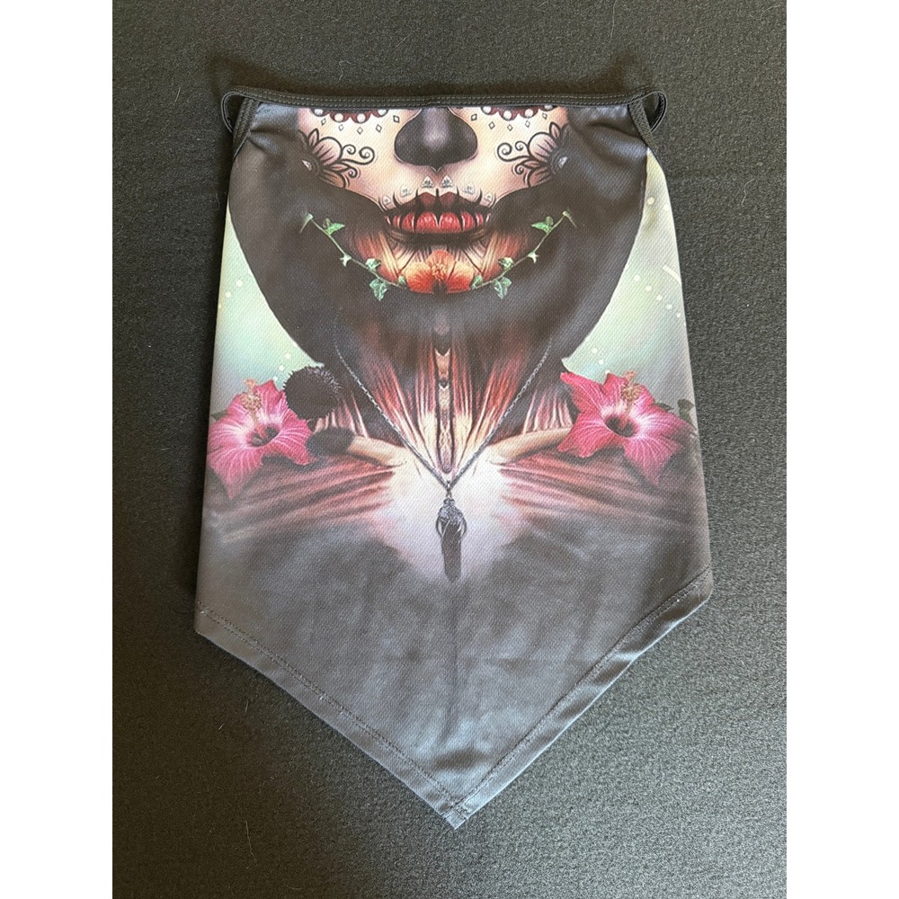 Unbranded Neck Gaiter Face Mask Unisex OS Black Excellent Sugar Skull‎ Bandana